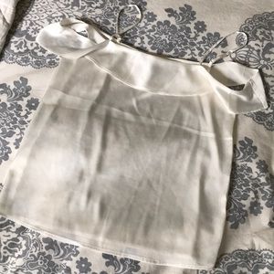 Express Drop Shoulder Top. Size S. Ivory.
